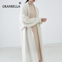 Load image into Gallery viewer, 516 Granbella Women&#39;s Luxury Batwing Sleeve Long Faux Mink Fur Cardigans