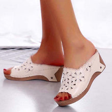 Load image into Gallery viewer, 524 HAJINK Women&#39;s Platform Wedge Slip-on Sandals