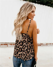 Load image into Gallery viewer, 556 Hirigin Women Casual Leopard Print V-Neck Sleeveless Camisole Tank