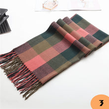Load image into Gallery viewer, 1092 VEITHDIA Women&#39;s Wool Plaid Scarf Cashmere Scarves Wide Lattices Shawl
