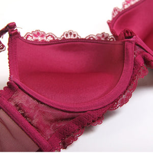 404 Dkgea Women's Underwear Set Adjustable Lace Push-up Bra & Pantie Sets