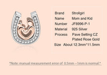 Load image into Gallery viewer, 1011 Stroll Girl 925 Sterling Silver Horseshoe CZ Charms Bead Fit Original Pandora Bracelet
