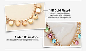 822 Neoglory 14K Gold Plated Austria Crystal & Auden Rhinestone Pendant Necklace