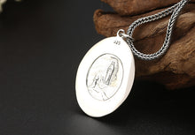 Load image into Gallery viewer, 705 Lilibeth&amp;Danjal 100% Sterling Silver Creative Virgin Mary Portrait Pendant Necklace