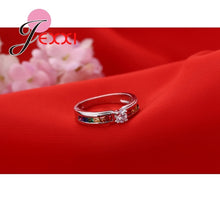 Load image into Gallery viewer, 616 Jemmin Real 925 Sterling Silver Various Colors Round Colorized Crystal CZ Rings