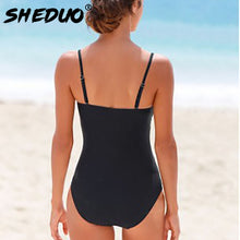 Load image into Gallery viewer, 966 SHEDUO Women&#39;s One Piece Padded Stripe Swimsuit Bathing Suit