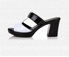 Load image into Gallery viewer, 508 GKTINOO Fashion Women&#39;s Patent Leather Slip-on Cut-outs Sandals