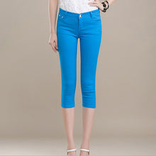 Load image into Gallery viewer, 651 Karsany Women&#39;s Candy Color Stretch High Waist Capris Pants