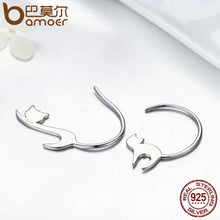 Load image into Gallery viewer, 214 BAMOER Animal Collection Sterling Silver Cute Napping Little Cats Drop Earrings