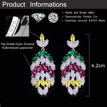 Load image into Gallery viewer, 351 Colorful Cubic Zirconia Crystal 925 Sterling Silver Drop Dangle Water Drop Earring