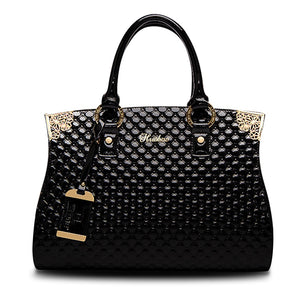 253 Bihuo Women's Genuine Patent Leather Luxury Shoulder Handbags