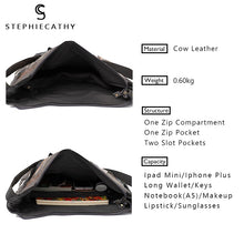 Load image into Gallery viewer, 1007 Stephie Cathy Large Vintage Style Genuine Sheep Leather Patchwork Handbag