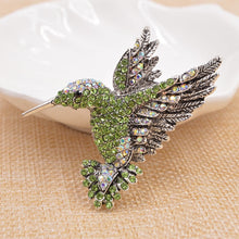 Load image into Gallery viewer, 338 CINDY XIANG Colorful Rhinestone Hummingbird Brooch
