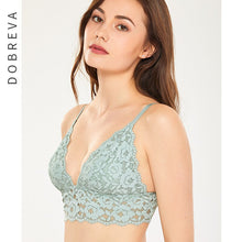 Load image into Gallery viewer, 410 Dobreva Wire Free Underband Removable Padded Pads No Hook Lace Bralette