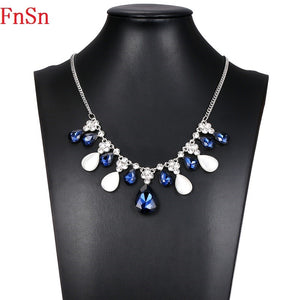 480 FNSN Hot Chokers Crystal Statement Pendant Necklace