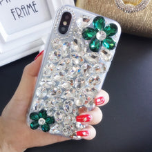 Load image into Gallery viewer, 681 LaMaDiaa Bling Rhinestone Crystal Diamond Faux Crown Phone Case For iPhone