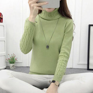 766 MLUOLANC Women's Turtleneck Knit Long Sleeve Pullover Cashmere Sweaters