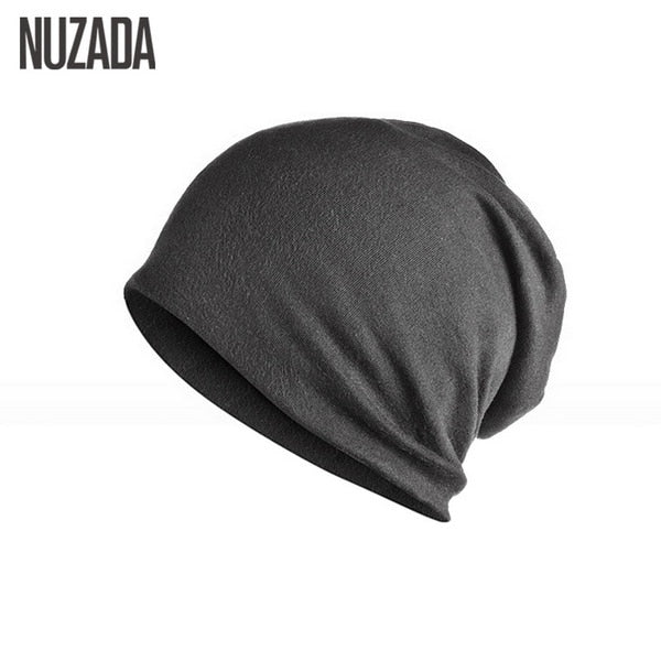 854 Nuzada Solid Color Unisex Men Women Skullies Beanies Hedging Cotton Cap