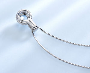 1078 UMCHO Blue Topaz Gemstone Cz Accents Sterling Silver Halo Pendants Necklace