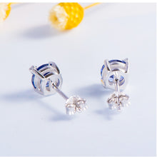 Load image into Gallery viewer, 671 Kuololit Created 6mm AAA Gemstones Solid Sterling Silver Stud Earrings
