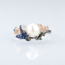 Load image into Gallery viewer, 953 SANTUZZA Freshwater Pearl 925 Sterling Silver Cubic Zirconia Ring