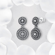 Load image into Gallery viewer, 221 Bamoer Rhodium Plated 925 Sterling Silver Radiant Elegance CZ Earrings