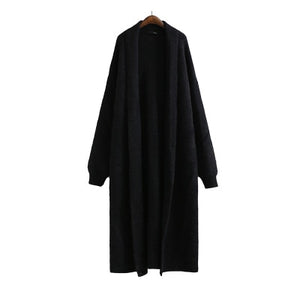 516 Granbella Women's Luxury Batwing Sleeve Long Faux Mink Fur Cardigans