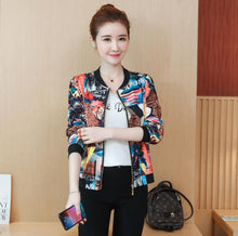 Load image into Gallery viewer, 1043 TaoYione Women&#39;s New Summer Thin Elegant Floral Long Sleeve Bomber Jacket