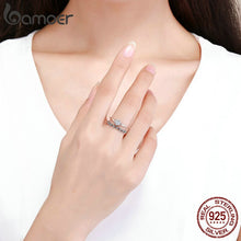 Load image into Gallery viewer, 218 BAMOER Genuine 925 Sterling Silver Elegant Daisy Flower Adjustable Open CZ Ring