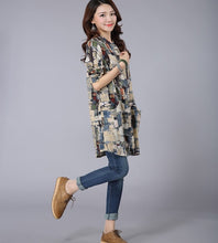 Load image into Gallery viewer, 612 Jeanswell Factory Autumn Women&#39;s Fashion Cotton Long Sleeves Printed Tunic Top