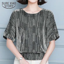 Load image into Gallery viewer, 1023 SURE XIAO STORY Women&#39;s Glitter Elegant Shiny Sequin Tunic Blouse Plus