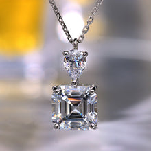 Load image into Gallery viewer, 863 OEVAS 100% 925 Sterling Silver Sparkling Created Moissanite Pendant Necklace