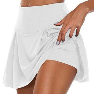 1202 Women's Sweat Absorbing Double Layer Nylon Workout Skorts Skirts Plus