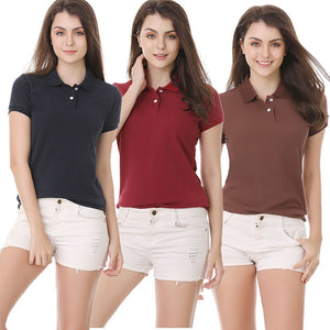 151 Abundance Filoh Multicolor Women's Cotton Short Sleeve Breathable POLO Shirt