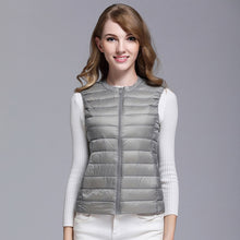 Load image into Gallery viewer, 1191 Women&#39;s Sleeveless Duck Down Puffer Vest Short Jacket Plus