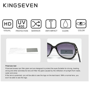 657 KINGSEVEN Elegant Young Women's Polarized Butterfly Style Sunglasses