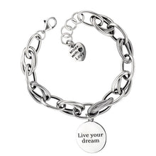Load image into Gallery viewer, 1225 XIYANIKE 925 Thai Sterling Silver Love Heart Thick Chain Pendant Bracelet