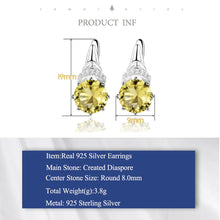 Load image into Gallery viewer, 673 Kuololit Created Turkish Diaspore Gemstone CZ Accent Sterling Silver Earrings