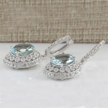 Load image into Gallery viewer, 1389 Women&#39;s Sterling Silver Crystal Round Big Wedding Earrings