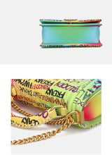 Load image into Gallery viewer, 528 HaLuYa Rainbow Color Luxury Designer Graffiti Cross Body Shoulder Bag