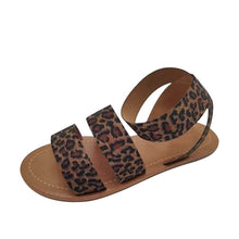 Load image into Gallery viewer, 654 KHTAA Women&#39;s Leopard Print Flats Slip On Ankle Strap Sandals Footwear