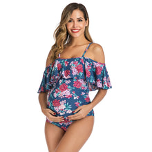 Load image into Gallery viewer, 959 seafanny Women&#39;s Summer Maternity Suspender Floral Print One Piece Swimsuit