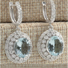 Load image into Gallery viewer, 1389 Women&#39;s Sterling Silver Crystal Round Big Wedding Earrings