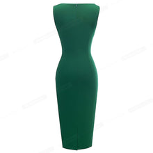 Load image into Gallery viewer, 838 Nice-Forever Solid Color Sheath Sleeveless Elegant Work Office Dresses