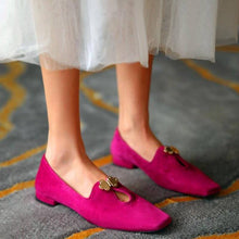 Load image into Gallery viewer, 680 Ladies PU Flat Shoes Round Toe Solid Color Elegant Slip-on Shoes