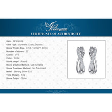 Load image into Gallery viewer, 633 JPalace 925 Sterling Silver Infinity Cubic Zirconia Hoop Huggie Earrings