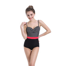 Load image into Gallery viewer, 943 ROSIELARS Striped Swimwear One Piece Backless Monokini Swimsuit