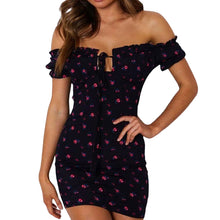Load image into Gallery viewer, 1417 Women&#39;s Sleeveless Strawberry Printed Mini Sling Dress