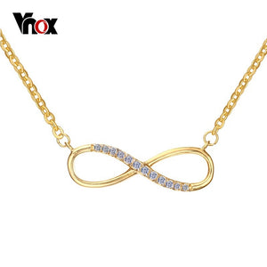 1101 Vnox Women's Infinity Stainless Steel Choker Necklace