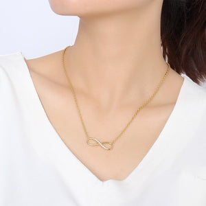 1101 Vnox Women's Infinity Stainless Steel Choker Necklace
